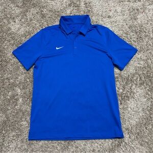 Nike blue dry fit polo shirt Size Large mens